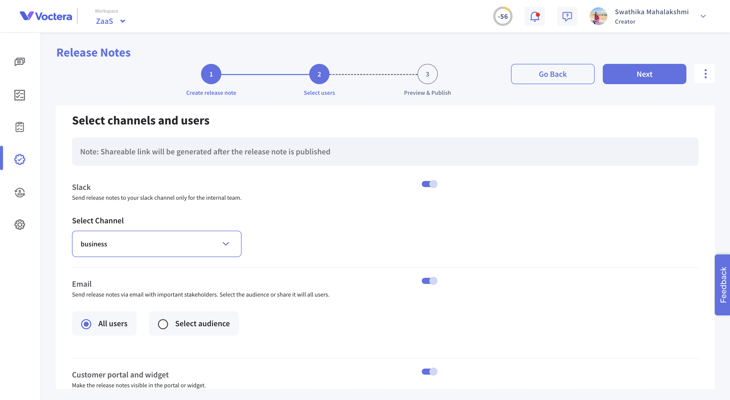 Category, tags, authors in release notes