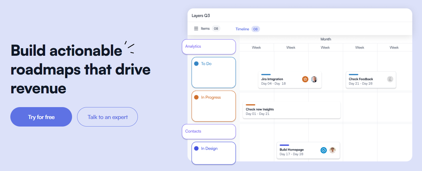 Voctera Roadmaps feature