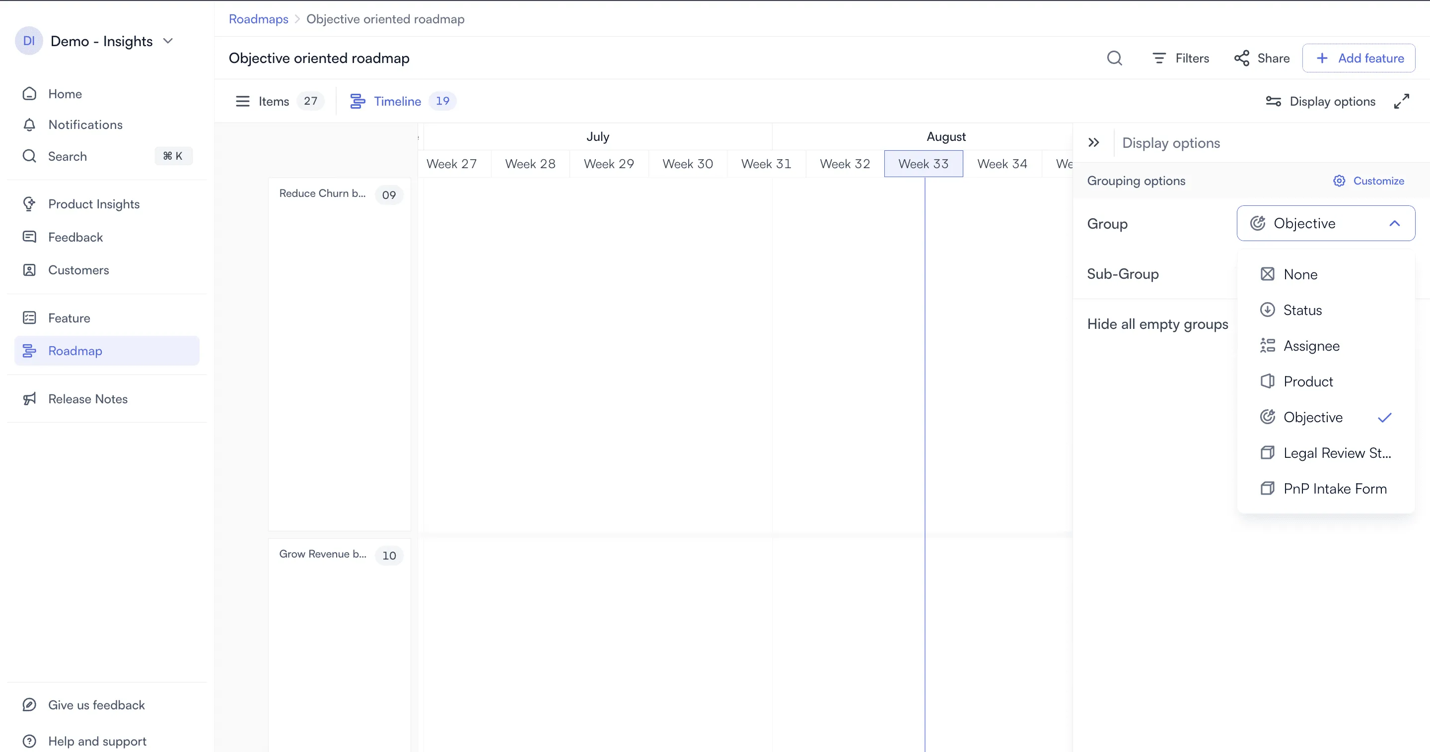 Customizable roadmaps by Voctera