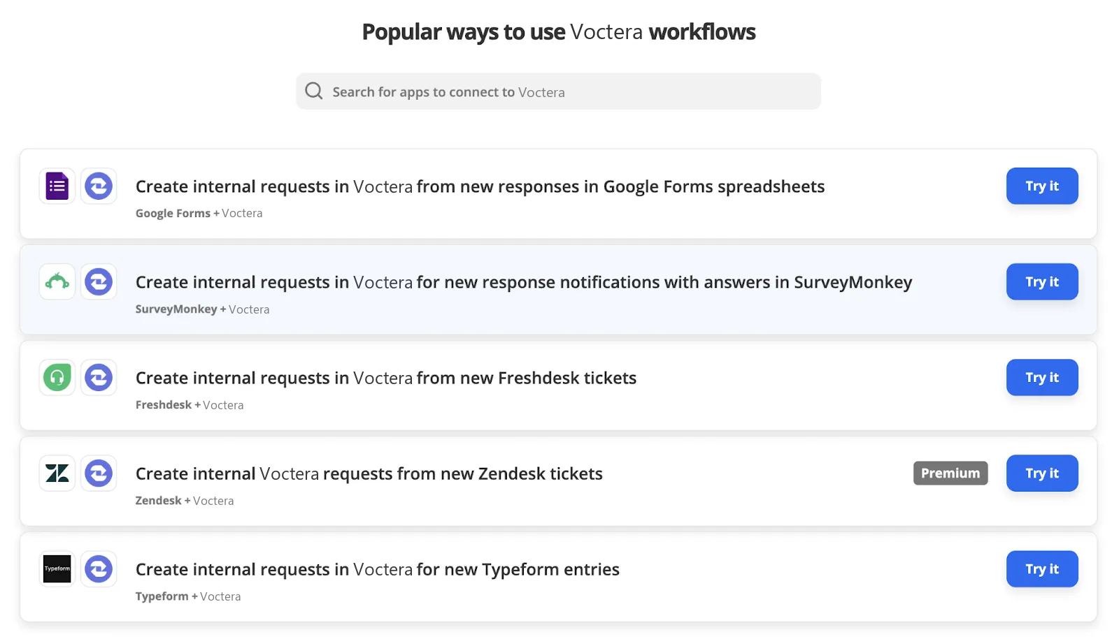 Voctera User feedback tools